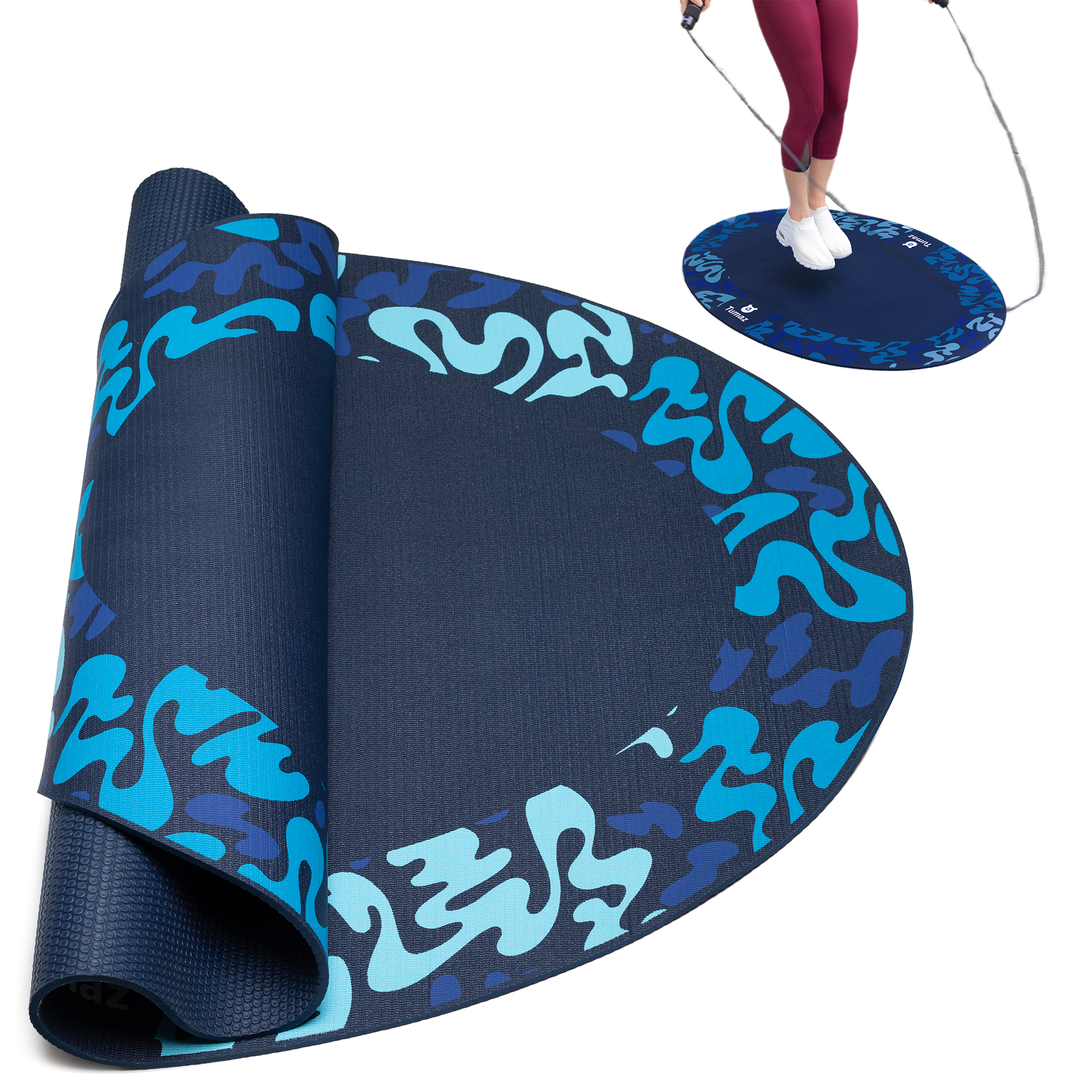 Yoga mat for jump top rope